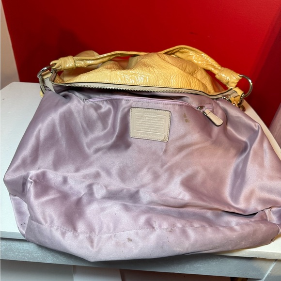 Coach Kristin Tan Soft Leather Convertible Hobo Cross Body Shoulder Bag XL - Picture 9 of 12